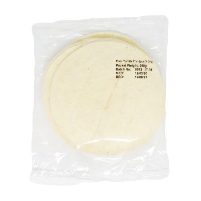 Plain Tortilla Wrap 10inch 12pcs