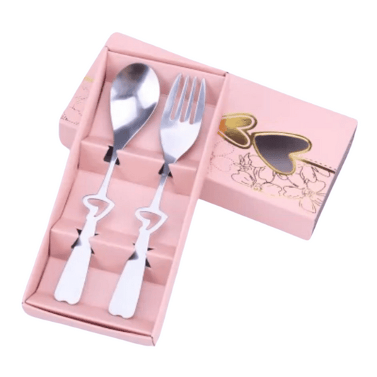 Cutlery Set Pink Hearts