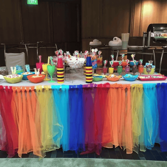 Candy Buffet Setup - Rainbow