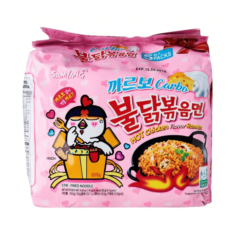 [Halal] Samyang Hot Chicken Cheese Carbonara Ramen 5 x 140g