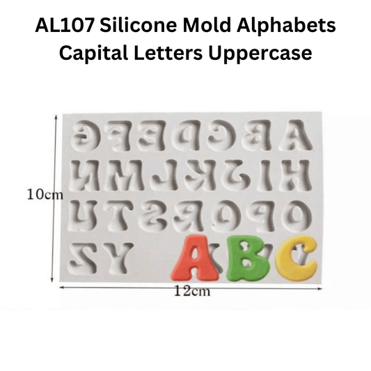 AL107 Silicone Mold Alphabets Capital Letters Uppercase