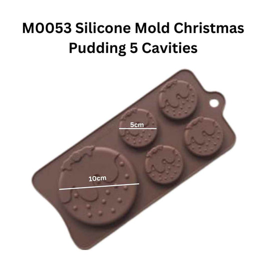 M0053 Silicone Mold Christmas Pudding 5 Cavities
