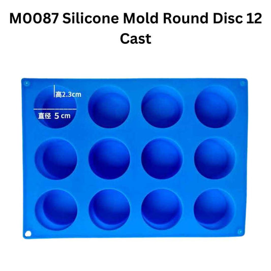 M0087 Silicone Mold Round Disc 12 Cast