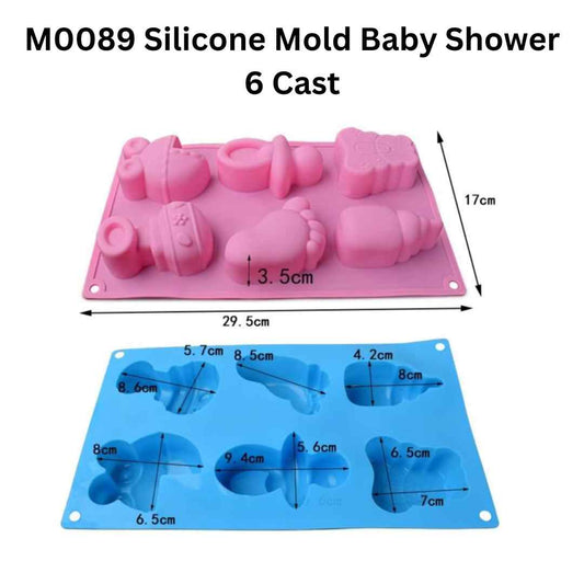 M0089 Silicone Mold Baby Shower 6 Cast
