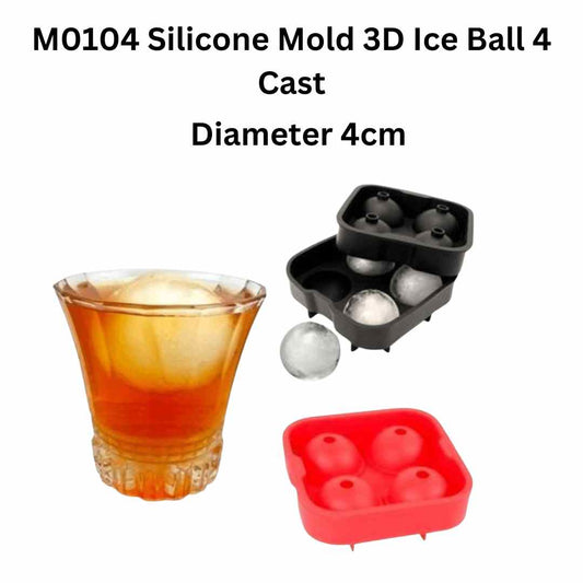 M0104 Silicone Mold 3D Ice Ball 4 Cast