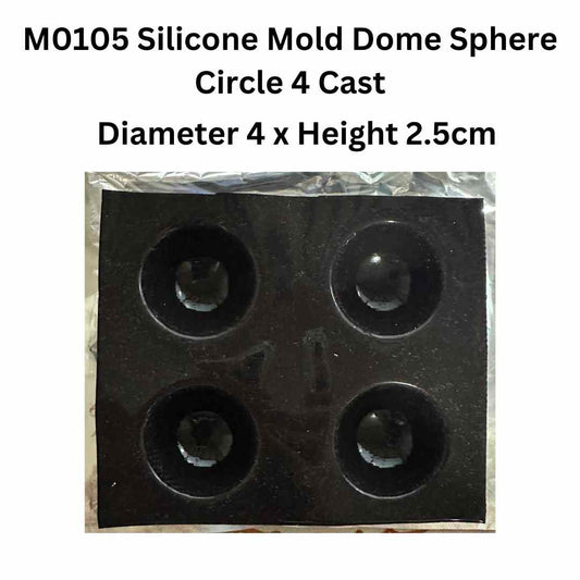 M0105 Silicone Mold Dome Sphere Circle 4 Cast