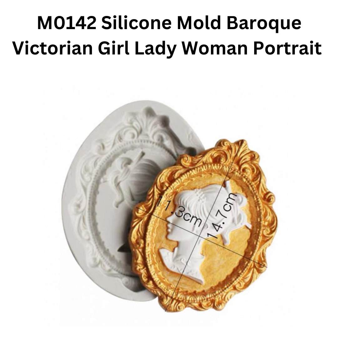 M0142 Silicone Mold Baroque Victorian Girl Lady Woman Portrait