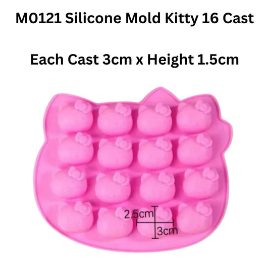 M0121 Silicone Mold Kitty 16 Cast
