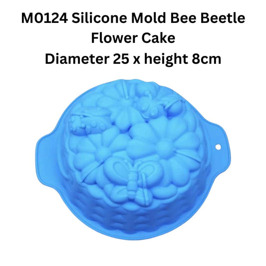 M0124 Silicone Mold Bee Beetle Flower Cake