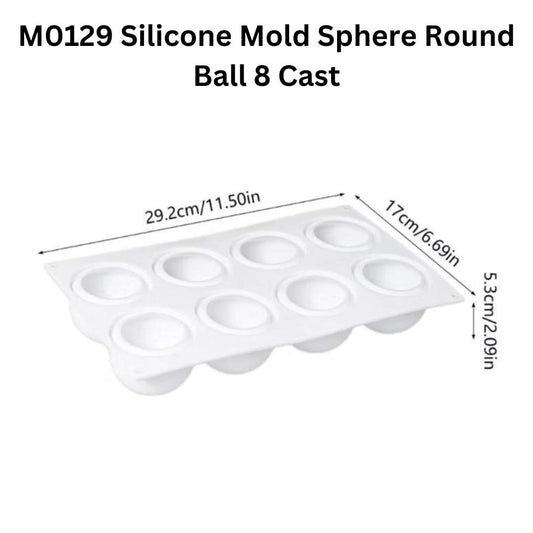 M0129 Silicone Mold Sphere Round Ball 8 Cast