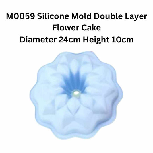 M0059 Silicone Mold Double Layer Flower Cake