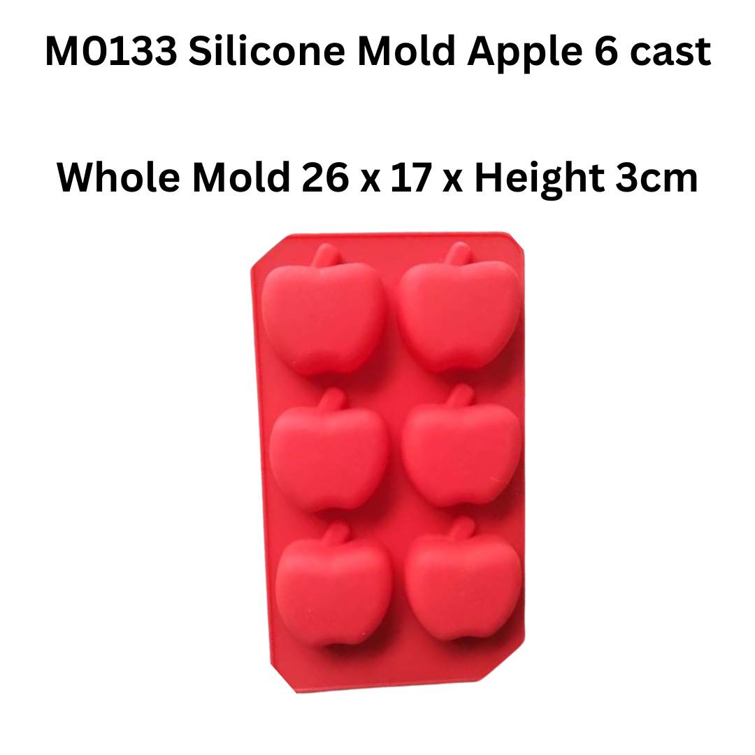 M0133 Silicone Mold Apple 6 cast