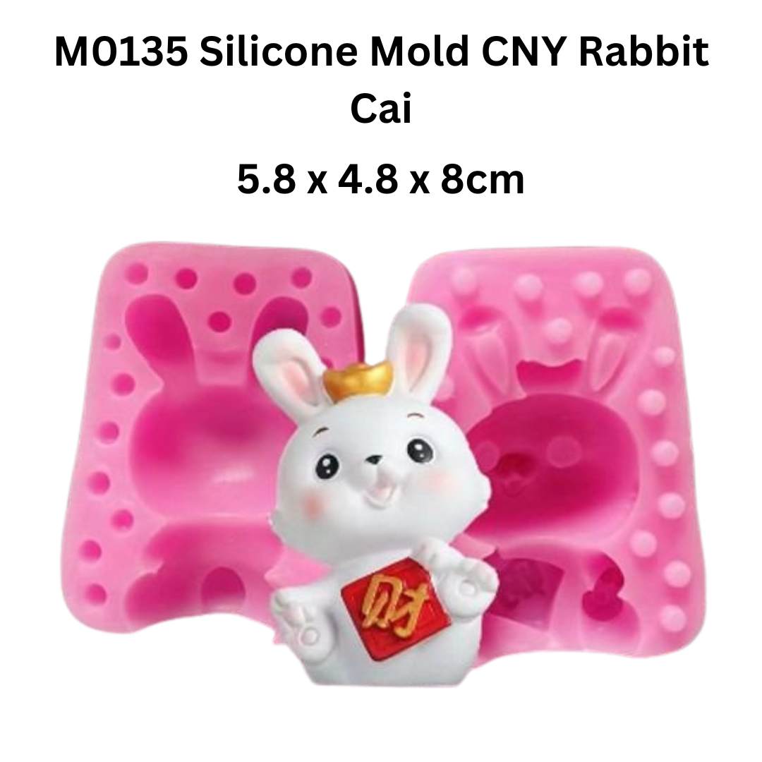 M0135 Silicone Mold CNY Rabbit Cai