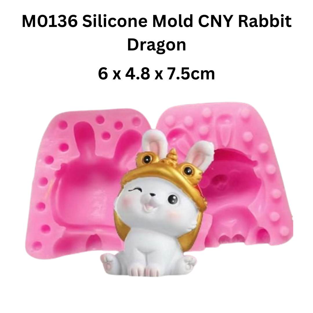 M0136 Silicone Mold CNY Rabbit Dragon