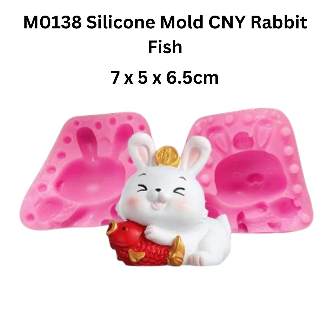 M0138 Silicone Mold CNY Rabbit Fish