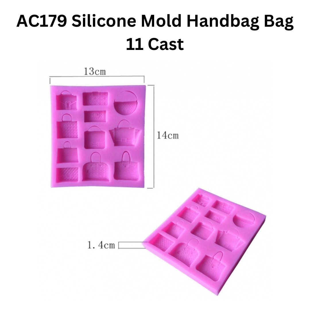 AC179 Silicone Mold Handbag Bag 11 Cast