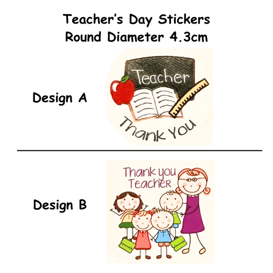 Sticker Label Teacher's Day Round Dia 4cm 200pc