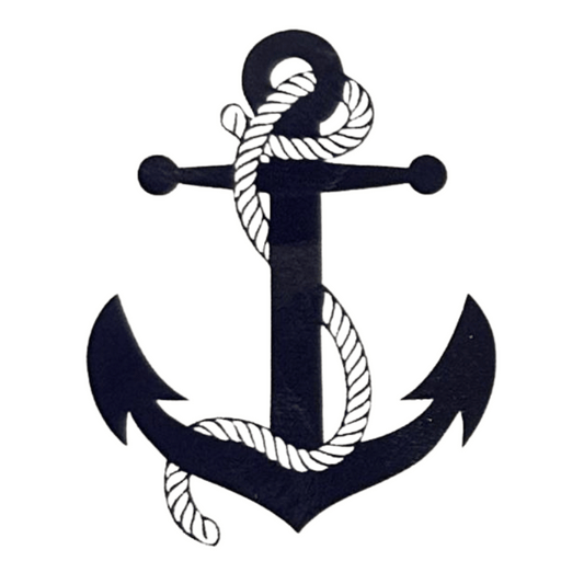 Sticker Label Anchor Transparent Background Round Dia 4cm 200pc