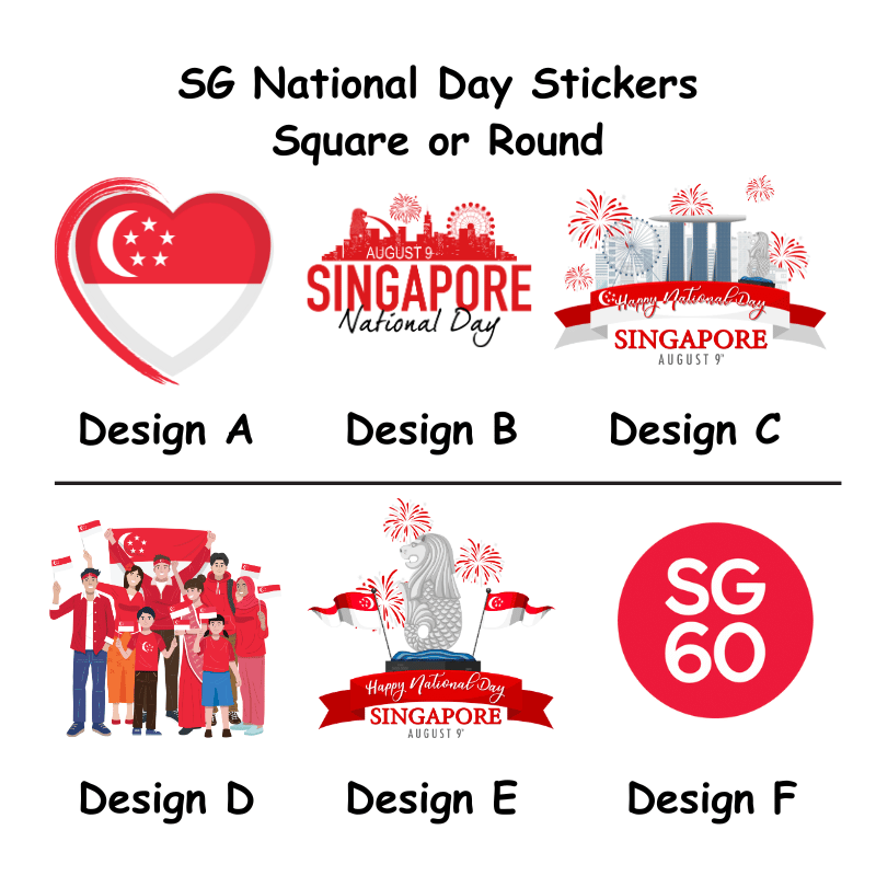 SG60 National Day Sticker Labels
