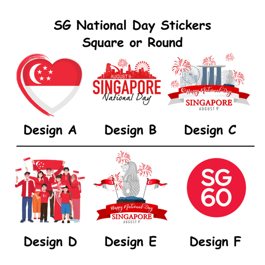 SG60 National Day Sticker Labels