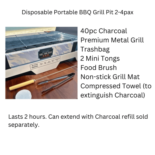 Disposable Portable BBQ Grill Pit 2-4pax