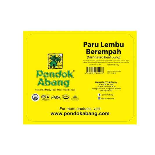 [Halal] Pondok Abang Paru Berempah (500g) Marinated Beef Lung
