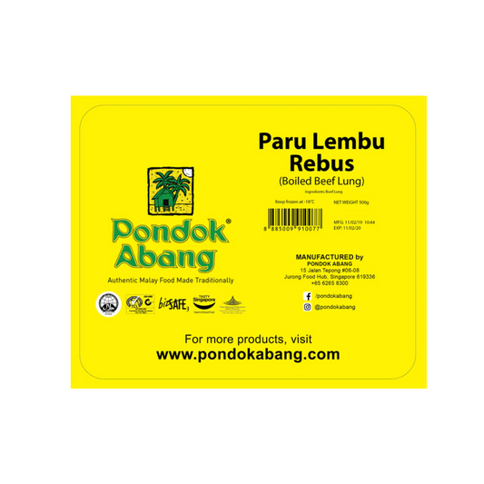 [Halal] Pondok Abang Paru Lembu Rebus (500g) Boiled Beef Lung